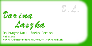 dorina laszka business card