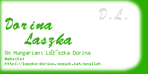 dorina laszka business card
